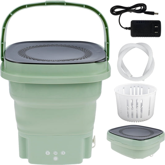 ZTOO Foldable Washing Machine Mini Portable Washing Machine with Drain Basket Lightweight Washer 3 Speed Timing Reusable for Baby Clothes Underwear Socks