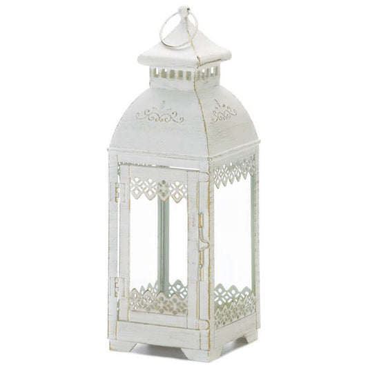 Zingz & Thingz 13 Antique White Victorian Domed Candle Lantern